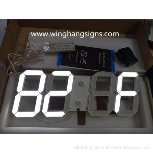 White LED 3D digital Clock 88:88:88